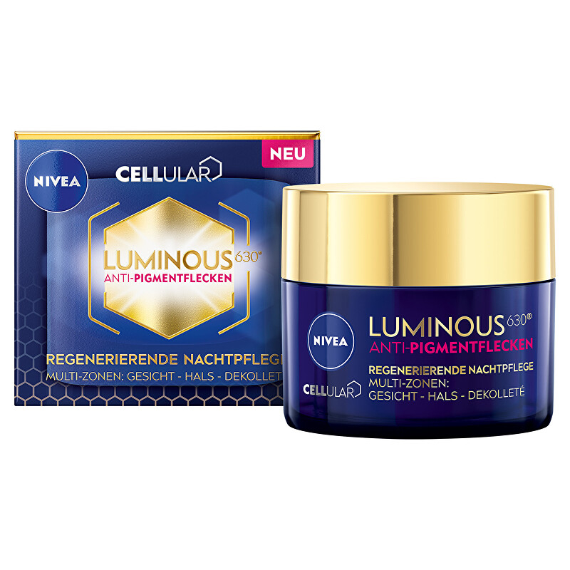 Noční krém proti pigmentovým skvrnám Cellular Luminous 630 (Night Cream) Nivea - 50 ml Noční krém proti pigmentovým skvrnám Cellular Luminous 630 (Night Cream) Nivea - 50 ml