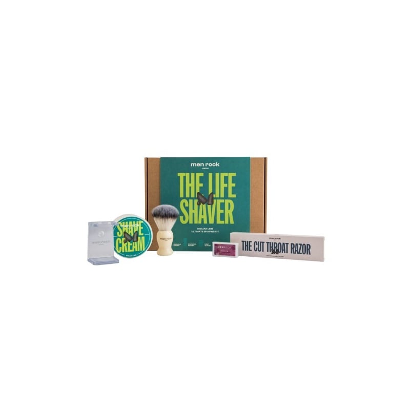Dárková sada holicí péče Sicilian Lime (Ultimate Cut Throat Razor Shaving Gift Set) Men Rock London Dárková sada holicí péče Sicilian Lime (Ultimate Cut Throat Razor Shaving Gift Set) Men Rock London