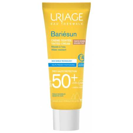 Tónovaný pleťový krém na opalování SPF 50+ Bariesun Golden Tint (Tinted Cream) Uriage - 50 ml
