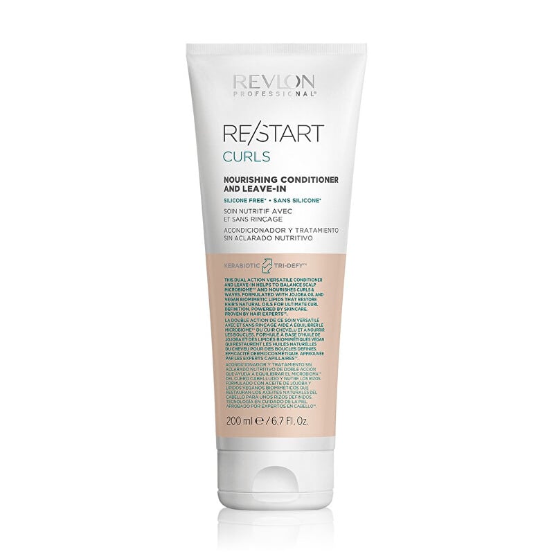 Bezoplachový vyživující kondicionér pro kudrnaté a vlnité vlasy Restart Curls Revlon Professional - 200 ml Bezoplachový vyživující kondicionér pro kudrnaté a vlnité vlasy Restart Curls Revlon Professional - 200 ml