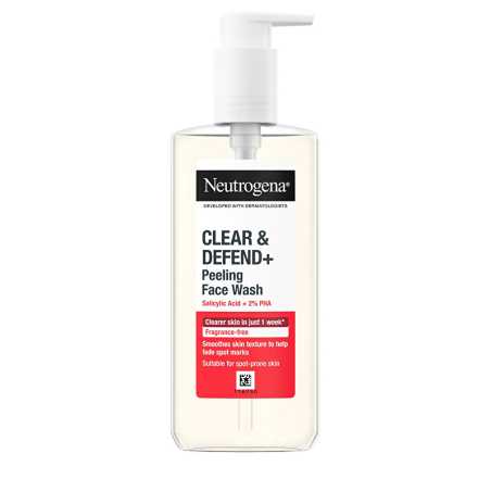 Čisticí gel proti pupínkům Clear & Defend+ (Facial Wash) Neutrogena - 200 ml