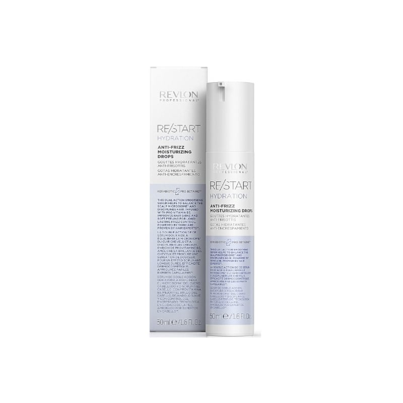 Hydratační sérum proti krepatění vlasů Restart Hydration (Anti-Frizz Moisturizing Drops) Revlon Professional - 50 ml Hydratační sérum proti krepatění vlasů Restart Hydration (Anti-Frizz Moisturizing Drops) Revlon Professional - 50 ml