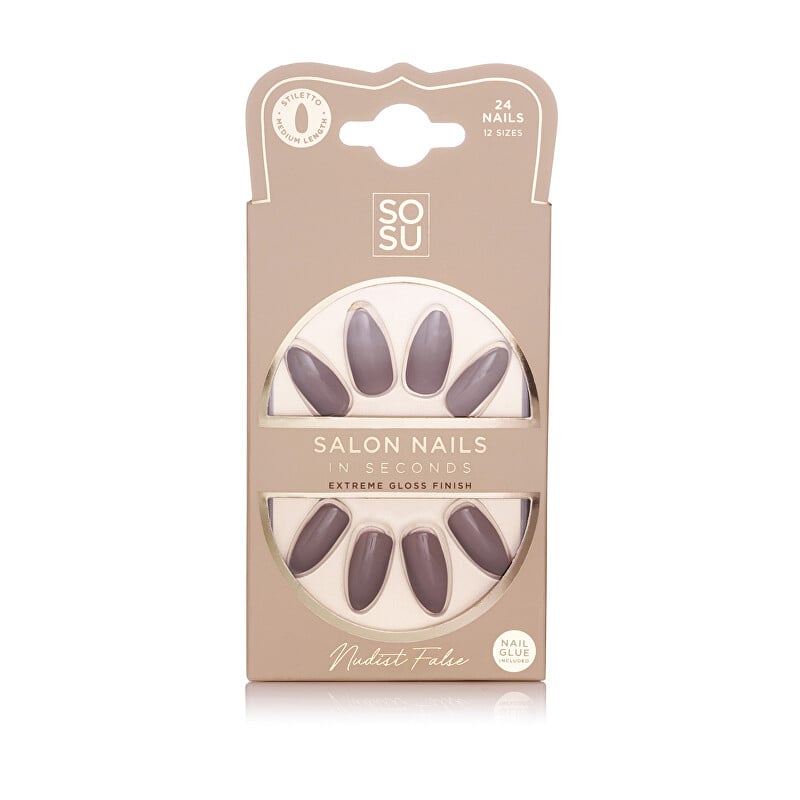 Umělé nehty Nudist (Salon Nails) SOSU Cosmetics - 24 ks Umělé nehty Nudist (Salon Nails) SOSU Cosmetics - 24 ks