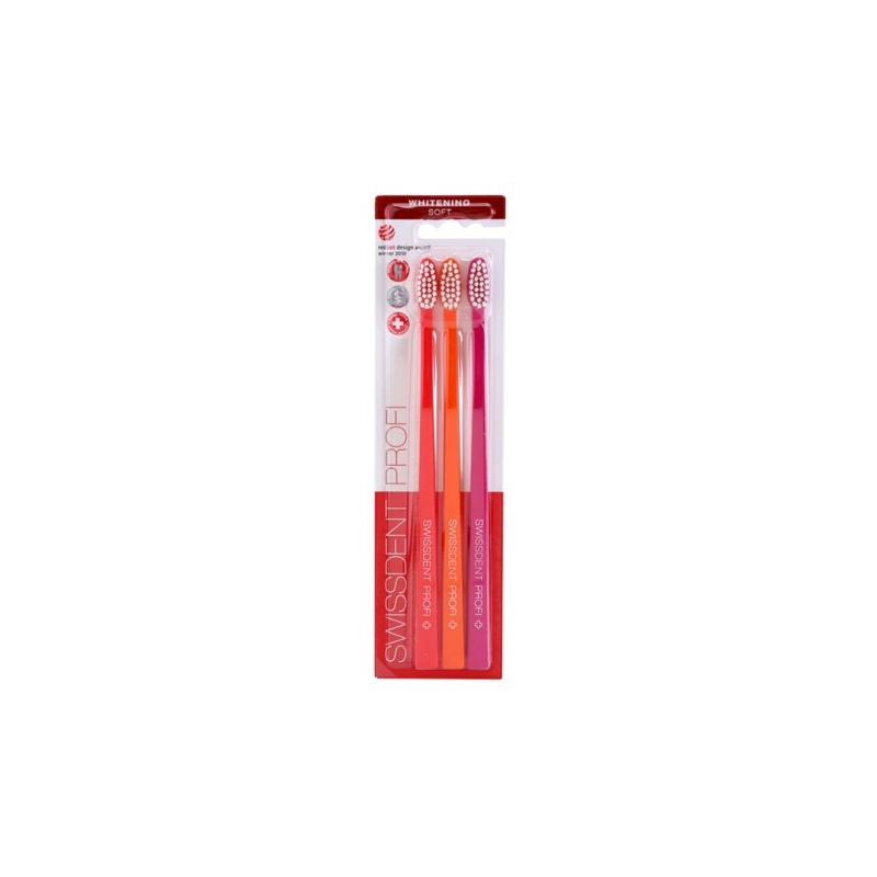 Zubní kartáček Whitening Soft 2 + 1 ZDARMA Swissdent Zubní kartáček Whitening Soft 2 + 1 ZDARMA Swissdent