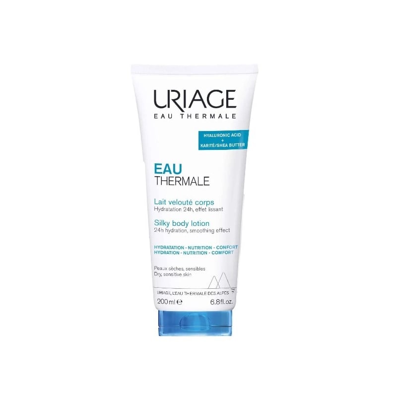 Hedvábné tělové mléko pro suchou a citlivou pokožku Eau Thermale (Silky Body Lotion) Uriage - 200 ml Hedvábné tělové mléko pro suchou a citlivou pokožku Eau Thermale (Silky Body Lotion) Uriage - 200 ml