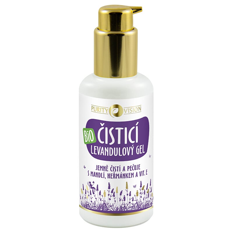 Bio Levandulový čisticí gel s mandlí, heřmánkem a vitamínem E Purity Vision - 100 ml Bio Levandulový čisticí gel s mandlí, heřmánkem a vitamínem E Purity Vision - 100 ml