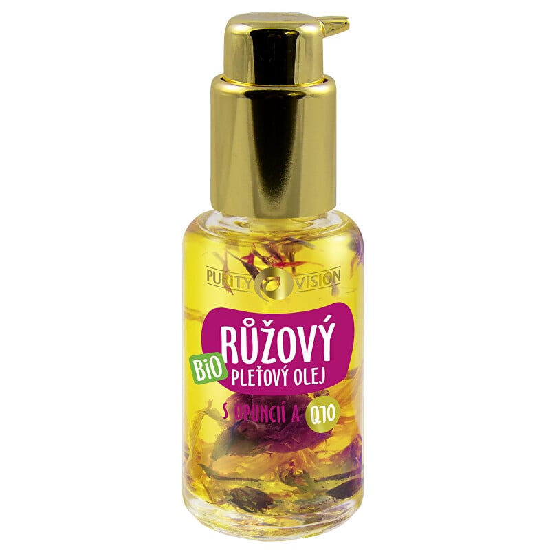 Bio Růžový pleťový olej s opuncií a Q10 Purity Vision - 45 ml