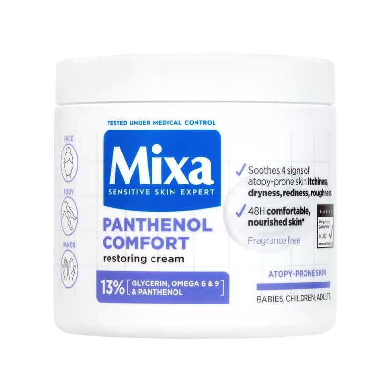 Obnovující tělová péče pro pokožku se sklonem k atopii Panthenol Comfort (Restoring Cream) Mixa - 400 ml Obnovující tělová péče pro pokožku se sklonem k atopii Panthenol Comfort (Restoring Cream) Mixa - 400 ml