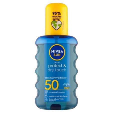 Neviditelný sprej na opalování SPF 50 Sun Protect & Dry Nivea - 200 ml