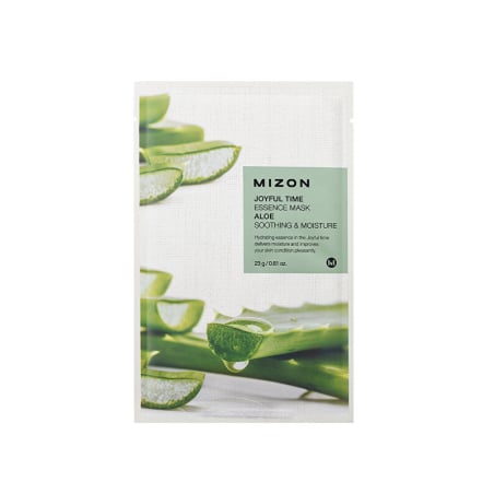 Plátýnková 3D maska s aloe vera pro zklidnění a hydrataci pleti Joyful Time (Essence Mask Aloe) Mizon - 23 g