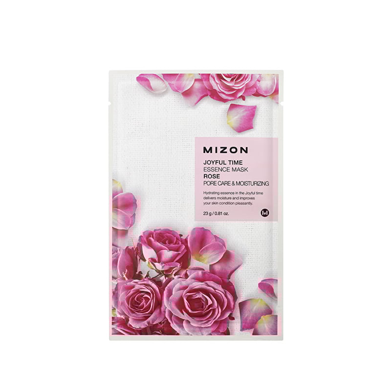 Plátýnková 3D maska s výtažkem z růže pro suchou pleť Joyful Time (Essence Mask Rose) Mizon - 23 g