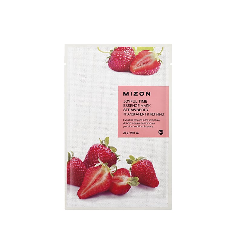 Plátýnková 3D maska s jahodami pro zjemnění a antioxidaci pleti Joyful Time (Essence Mask Strawberry) Mizon - 23 g Plátýnková 3D maska s jahodami pro zjemnění a antioxidaci pleti Joyful Time (Essence Mask Strawberry) Mizon - 23 g
