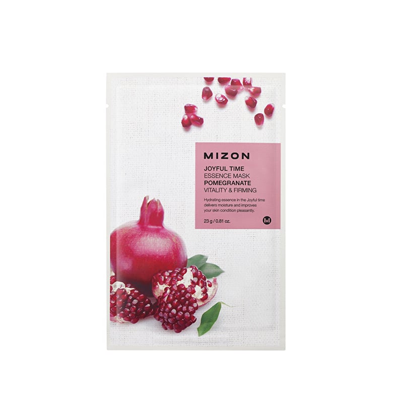 Plátýnková 3D maska s granátovým jablkem pro vitalitu a zpevnění pleti Joyful Time (Essence Mask Pomegranate) Mizon - 23 g