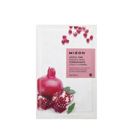 Plátýnková 3D maska s granátovým jablkem pro vitalitu a zpevnění pleti Joyful Time (Essence Mask Pomegranate) Mizon - 23 g