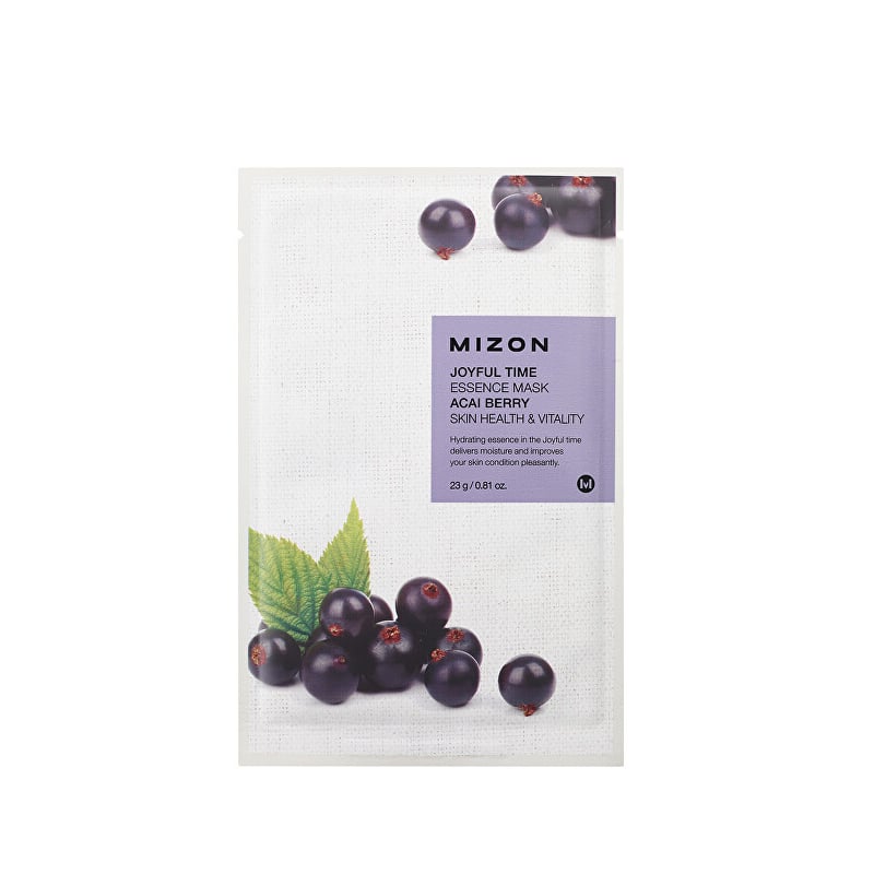 Plátýnková 3D maska s Acai Berry pro zdravou pleť a vitalitu Joyful Time (Essence Mask Acai Berry) Mizon - 23 g Plátýnková 3D maska s Acai Berry pro zdravou pleť a vitalitu Joyful Time (Essence Mask Acai Berry) Mizon - 23 g