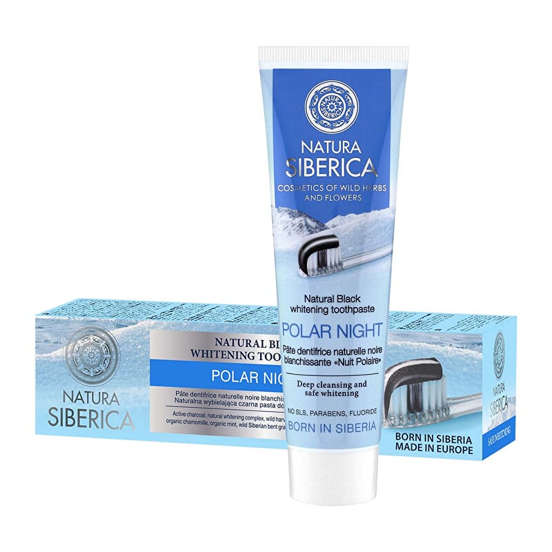 Přírodní bělicí zubní pasta Polar Night (Natural Black Whitening Toothpaste) Natura Siberica - 100 g Přírodní bělicí zubní pasta Polar Night (Natural Black Whitening Toothpaste) Natura Siberica - 100 g