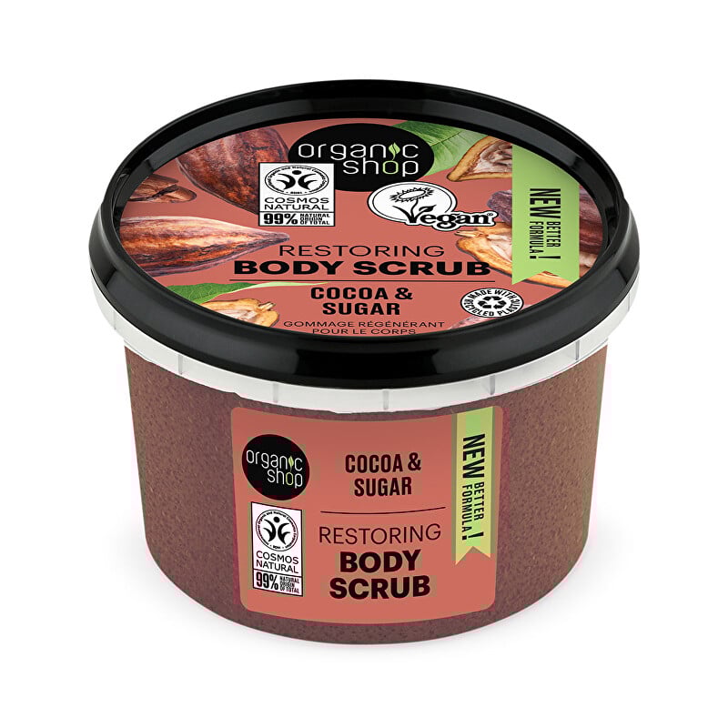 Tělový peeling Organic Cocoa & Sugar (Body Scrub) Organic Shop - 250 ml Tělový peeling Organic Cocoa & Sugar (Body Scrub) Organic Shop - 250 ml