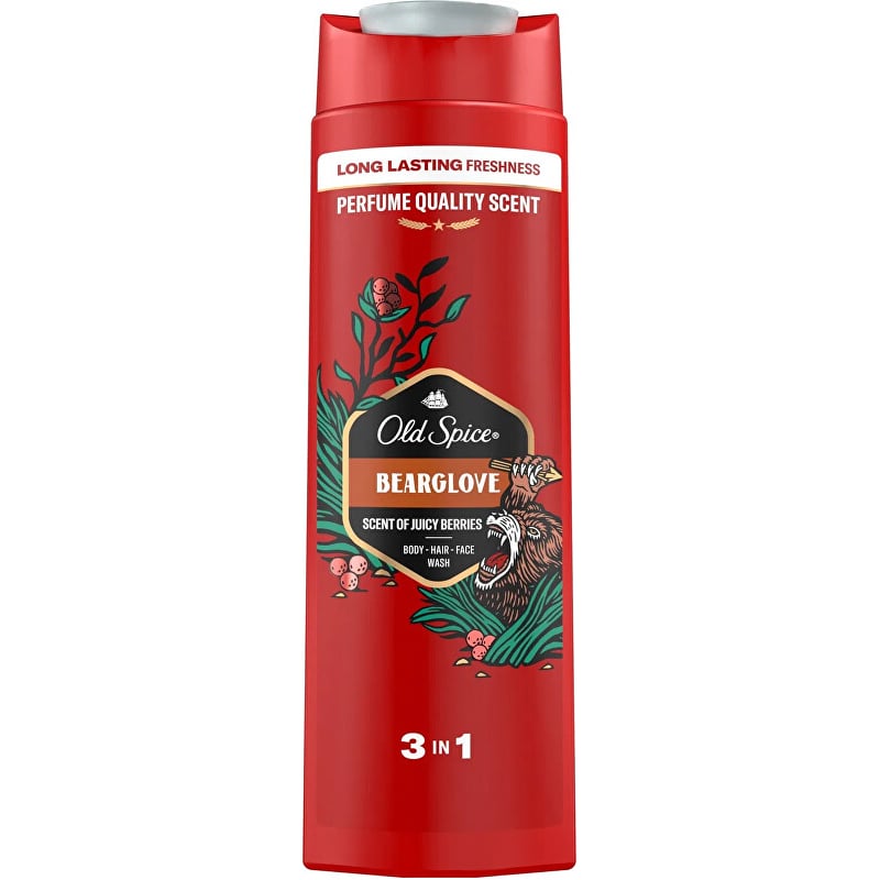 Sprchový gel Bearglove 3 v 1 (Body-Hair-Face Wash) Old Spice - 400 ml Sprchový gel Bearglove 3 v 1 (Body-Hair-Face Wash) Old Spice - 400 ml