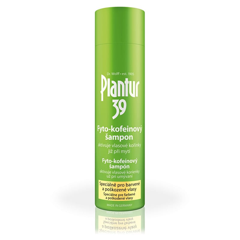 Fyto-kofeinovy šampon pro barvené a poškozené vlasy Plantur - 250 ml Fyto-kofeinovy šampon pro barvené a poškozené vlasy Plantur - 250 ml