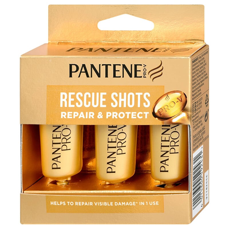 Pohotovostní ampule pro poškozené vlasy Repair & Protect (Rescue Shots) Pantene - 3 x 15 ml