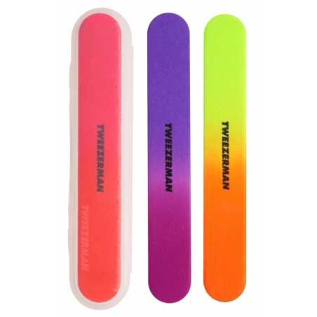 Neonové pilníky na nehty (Neon Nail Files) Tweezerman - 3 ks