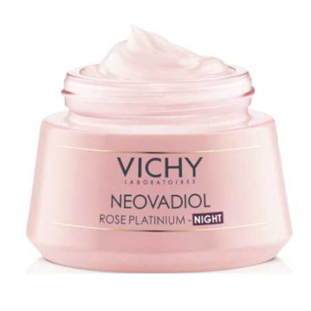 Noční rozjasňující a obnovující krém pro zralou pleť Neovadiol Rose Platinum (Replumping Night Care) Vichy - 50 ml