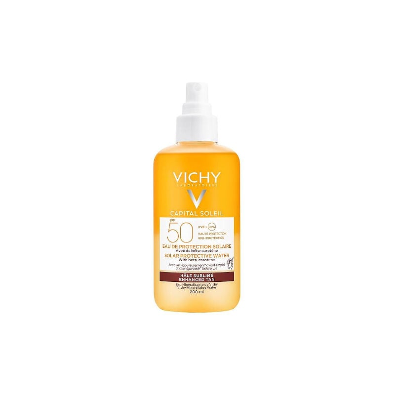 Ochranný sprej s beta-karotenem Capital Soleil SPF 50 Vichy - 200 ml Ochranný sprej s beta-karotenem Capital Soleil SPF 50 Vichy - 200 ml