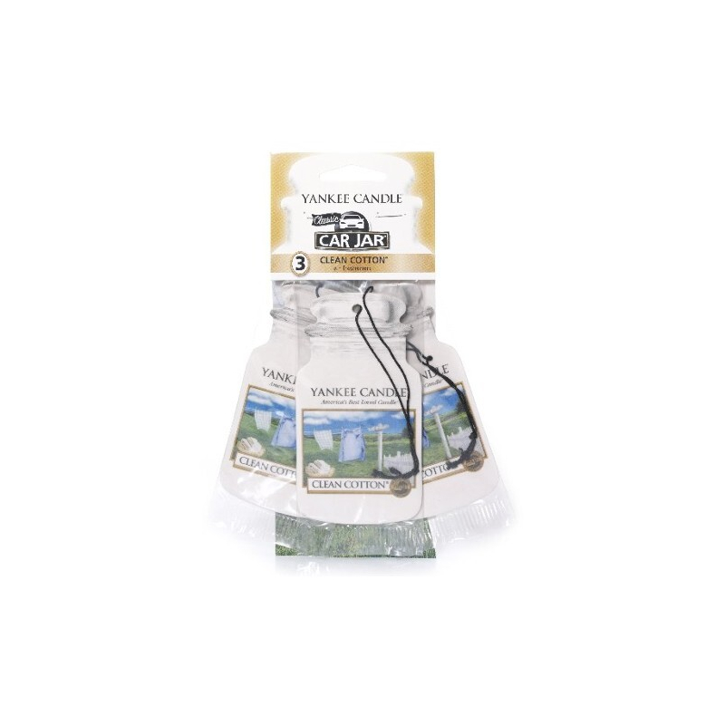 Papírová visačka do auta Čistá bavlna (Clean Cotton) Yankee Candle - 3 ks Papírová visačka do auta Čistá bavlna (Clean Cotton) Yankee Candle - 3 ks