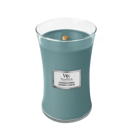 Vonná svíčka váza Evergreen Cashmere WoodWick - 609,5 g