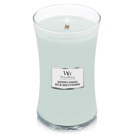 Vonná svíčka váza Sagewood & Seagrass WoodWick - 609 g