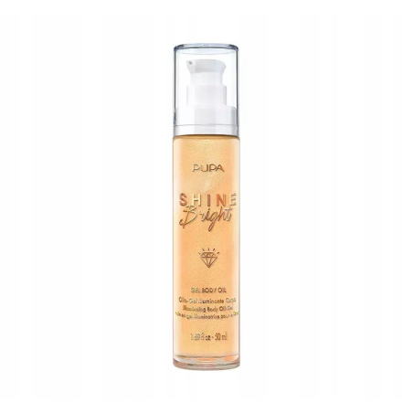 Rozjasňující tělový gelový olej Shine Bright (Gel Body Oil) PUPA Milano - 50 ml
