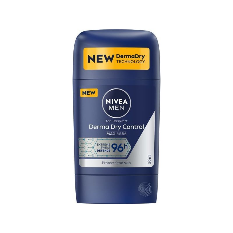 Tuhý antiperspirant pro muže Men Derma Dry Control Nivea - 50 ml Tuhý antiperspirant pro muže Men Derma Dry Control Nivea - 50 ml