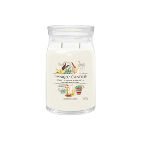 Aromatická svíčka Signature sklo velké Sweet Vanilla Horchata Yankee Candle - 567 g