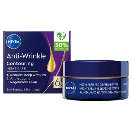 Noční krém pro zlepšení kontur 65+ (Anti-Wrinkle Contouring Night Care) Nivea - 50 ml