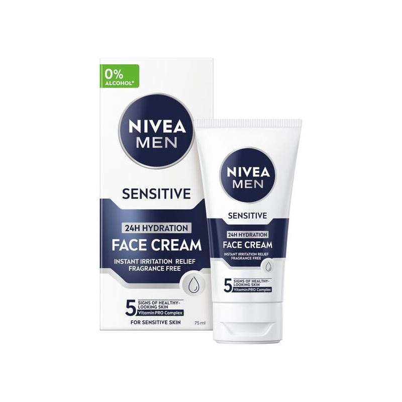 Hydratační krém pro muže Sensitive (Face Cream) Nivea - 75 ml Hydratační krém pro muže Sensitive (Face Cream) Nivea - 75 ml