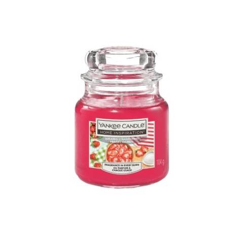 Vonná svíčka Home Inspiration malá Sugared Strawberries Yankee Candle - 104 g