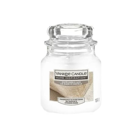 Vonná svíčka Home Inspiration malá White Linen & Lace Yankee Candle - 104 g