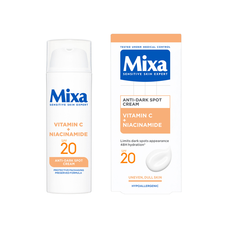 Krém proti pigmentovým skvrnám SPF 20 Anti-Dark Spot (Cream) Mixa - 50 ml Krém proti pigmentovým skvrnám SPF 20 Anti-Dark Spot (Cream) Mixa - 50 ml