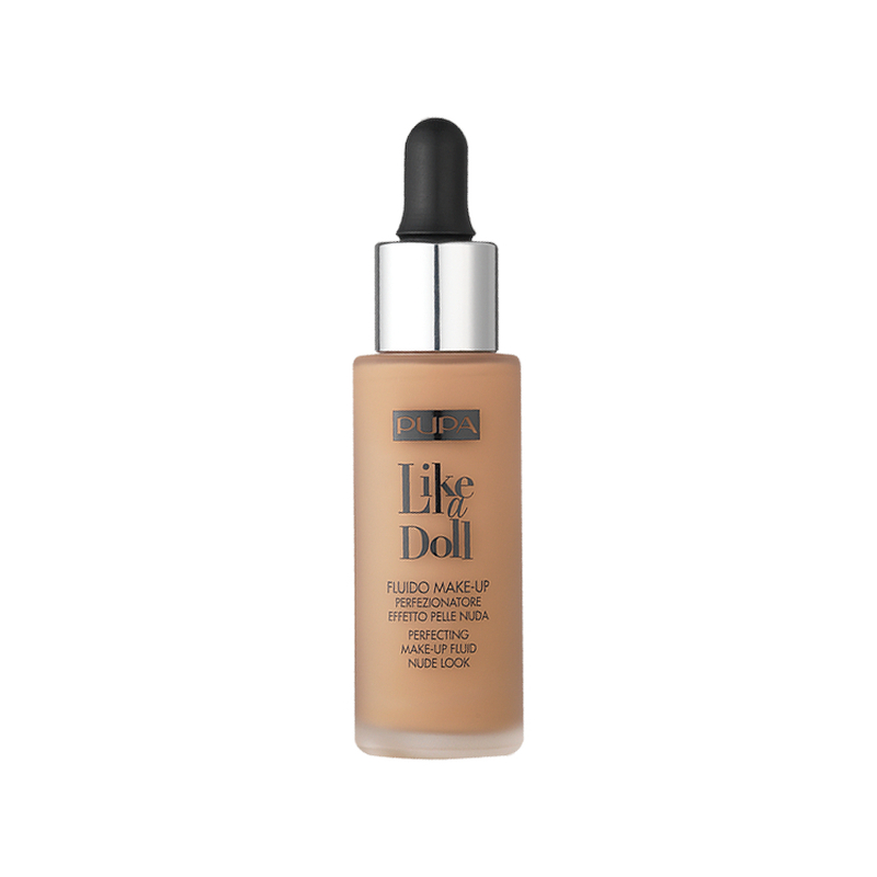 Tekutý make-up SPF 15 Like A Doll (Perfecting Make-Up Fluid) PUPA Milano / Odstín: 040 Medium Beige - 30 ml Tekutý make-up SPF 15 Like A Doll (Perfecting Make-Up Fluid) PUPA Milano / Odstín: 040 Medium Beige - 30 ml
