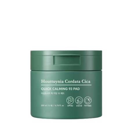 Zklidňující pleťové tampony Houttuynia Cordata Cica (Quick Calming 93 Pad) Tony Moly - 70 ks