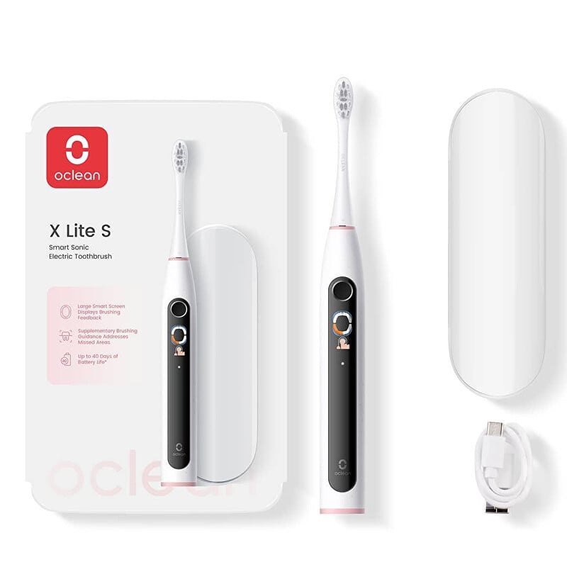 Sonický kartáček šedo-růžový X Lite Grey set Oclean Sonický kartáček šedo-růžový X Lite Grey set Oclean