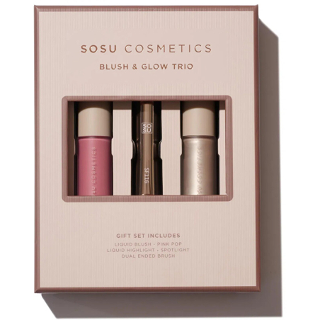 Dárková sada dekorativní kosmetiky Blush & Glow Trio SOSU Cosmetics