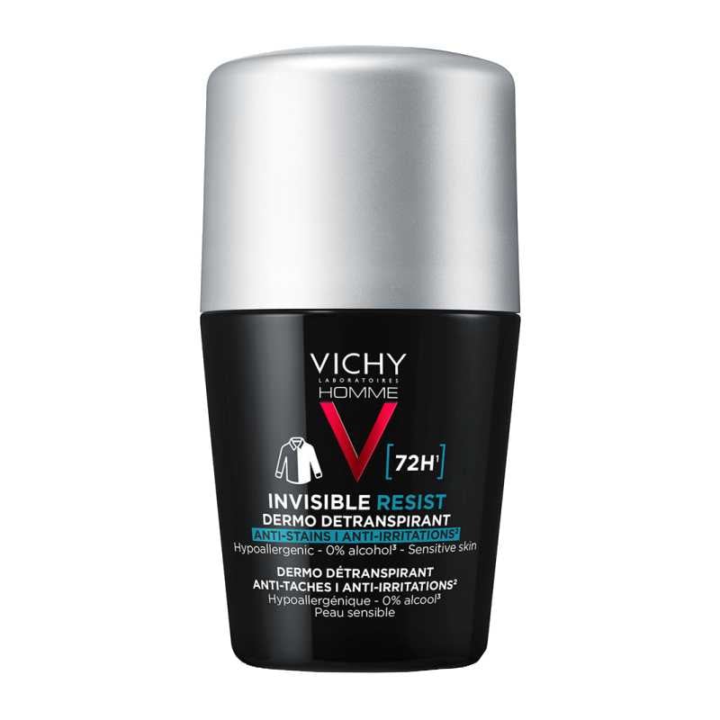 Kuličkový detranspirant Homme Invisible Resist 72H (Dermo Detranspirant) Vichy - 50 ml Kuličkový detranspirant Homme Invisible Resist 72H (Dermo Detranspirant) Vichy - 50 ml