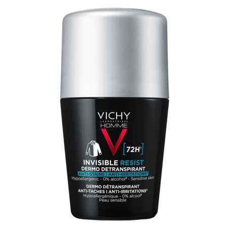 Kuličkový detranspirant Homme Invisible Resist 72H (Dermo Detranspirant) Vichy - 50 ml