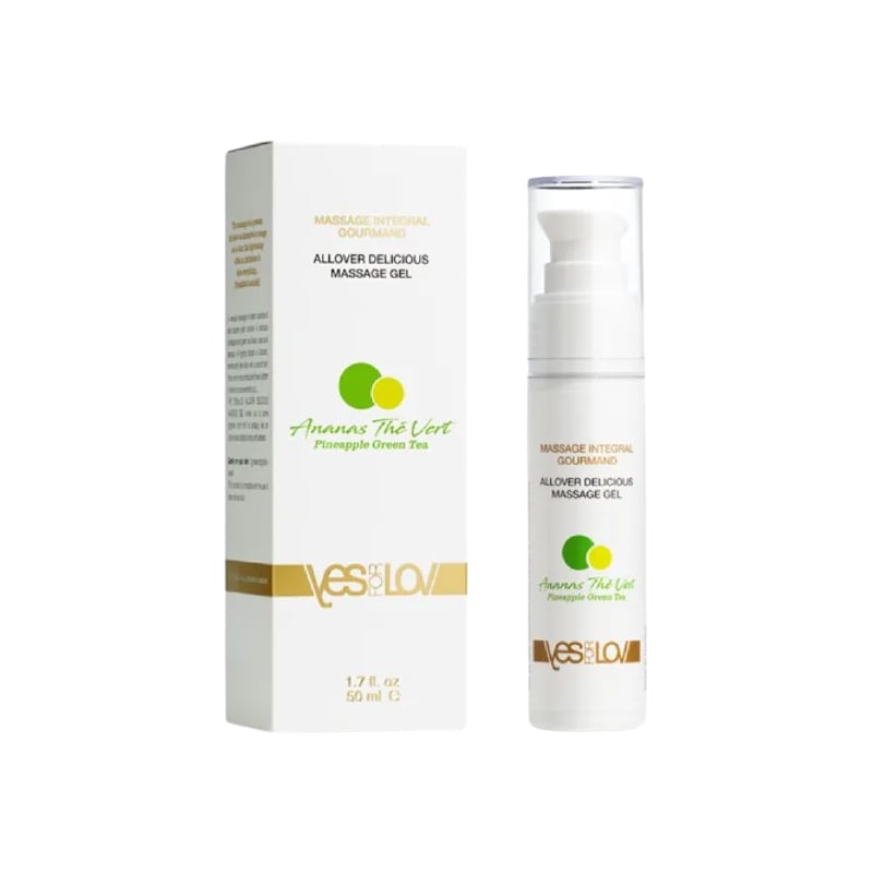 Masážní gel Pineapple Green Tea (Allover Delicious Massage Gel) YESforLOV - 50 ml Masážní gel Pineapple Green Tea (Allover Delicious Massage Gel) YESforLOV - 50 ml