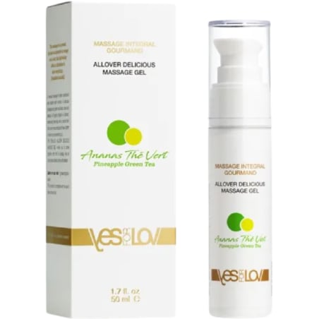 Masážní gel Pineapple Green Tea (Allover Delicious Massage Gel) YESforLOV - 50 ml