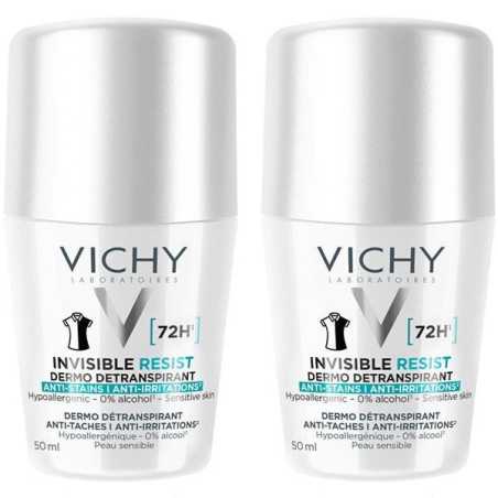 Sada kuličkových antiperspirantů Invisible Resist 72H (Antiperspirant) Vichy - 2 x 50 ml