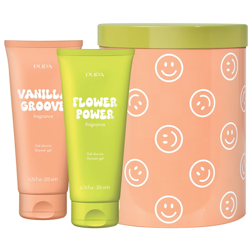 Dárková sada Vanilla Groove & Flower Power Happy Box Kit 3 PUPA Milano Dárková sada Vanilla Groove & Flower Power Happy Box Kit 3 PUPA Milano