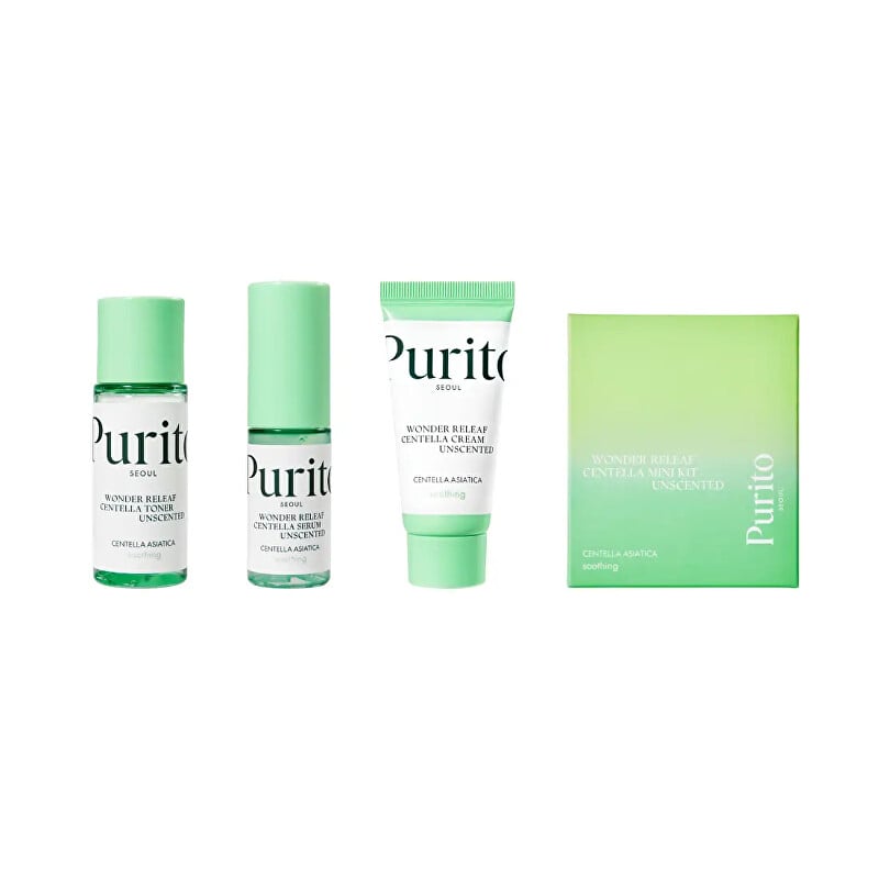 Dárková sada neparfemované pleťové péče Wonder Releaf Centella Unscented Mini Kit PURITO Dárková sada neparfemované pleťové péče Wonder Releaf Centella Unscented Mini Kit PURITO