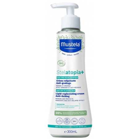 Zklidňující a obnovující krém Stelatopia+ (Lipid-replenishing Cream) Mustela - 300 ml